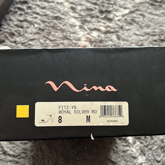 Nina Royal Silver Heel- Size 8 - Worn once - Picture 7 of 7